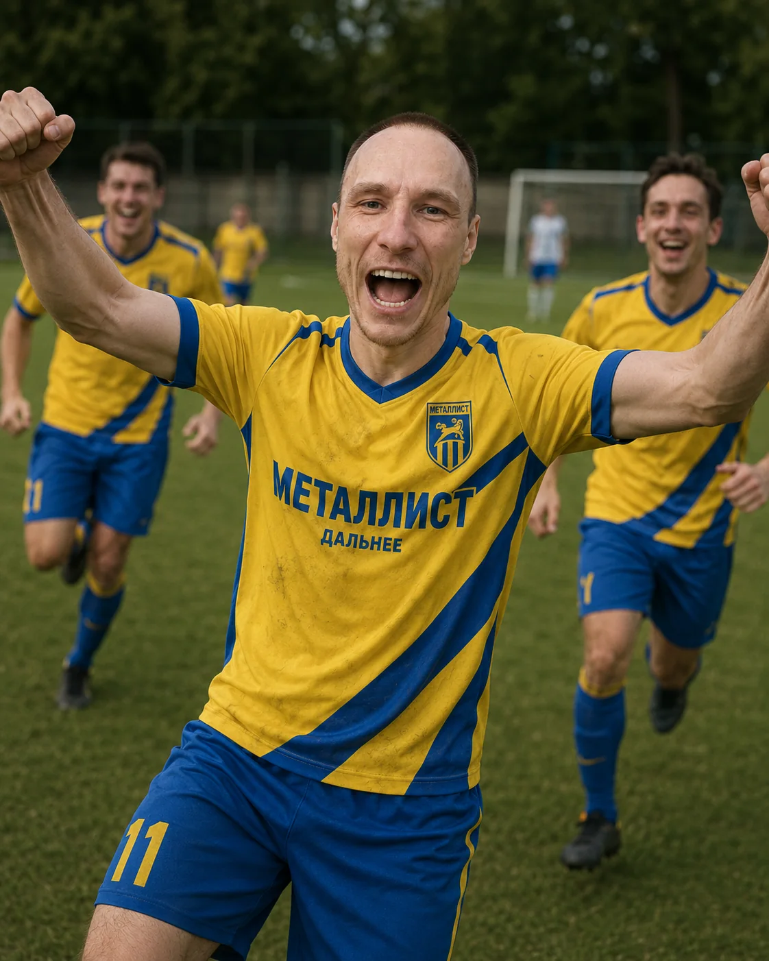 Konstantin Buryachenko after a goal