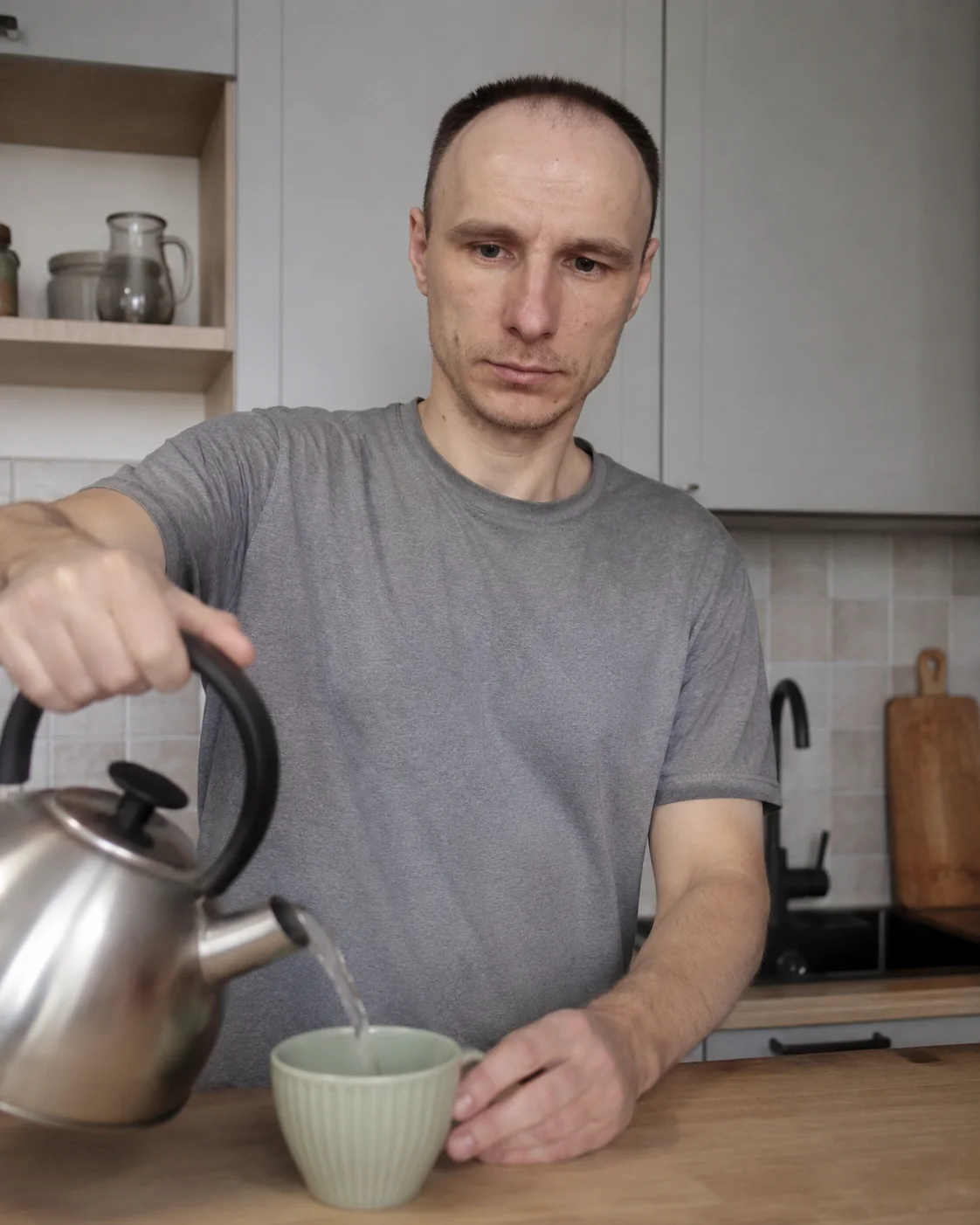Kitchen table with tea